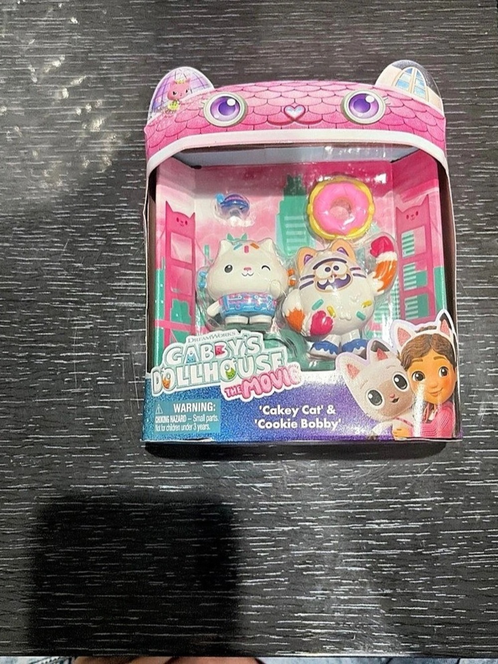 Gabby's Dollhouse Cake Pop Cat & Cookie Bobby Toy Set NWT Pink & Multicolor